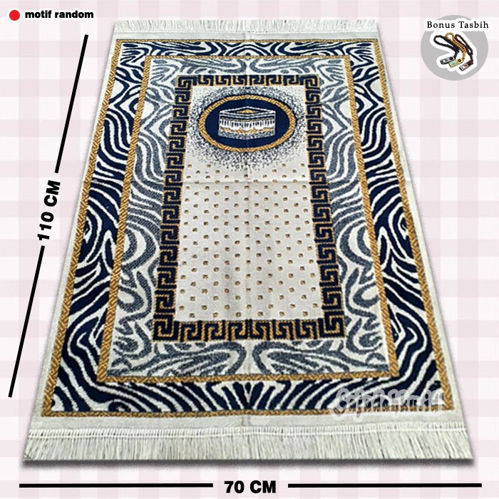Sajadah sajadah turki / sajadah halus / ukuran 70 x 110 cm terbaru - Hitam(F1K2) Sajadah Turki Premi
