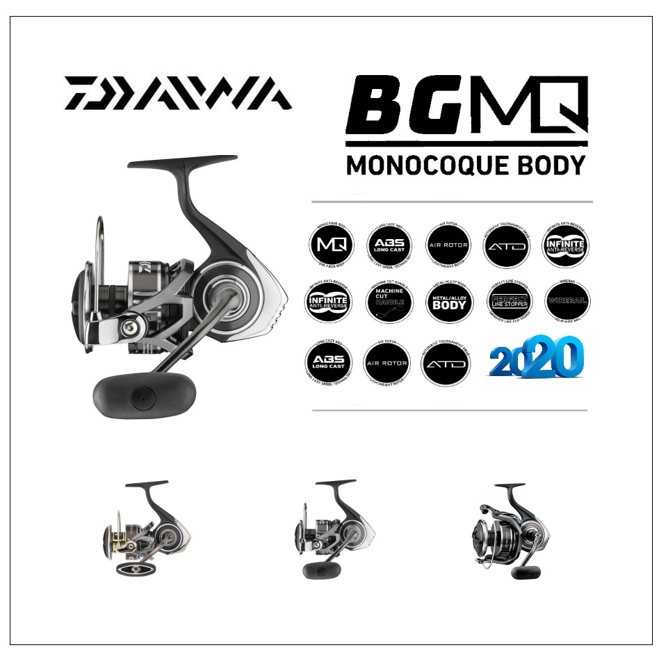 Daiwa BG MQ 2020 Monocoque Spiining Reel Pancing