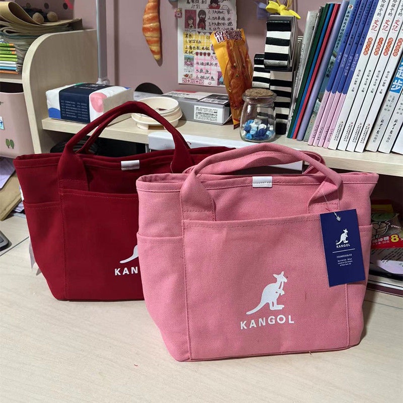 Red Korea fashion pangsit tas kanvas portabel tas tote bag diagonal satu bahu tas sekolah mahasiswa perempuan komuter tas perempuan