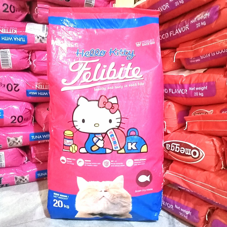 (expedisi) Makanan Kucing Felibite Ikan 20kg - Makanan kucing felibite