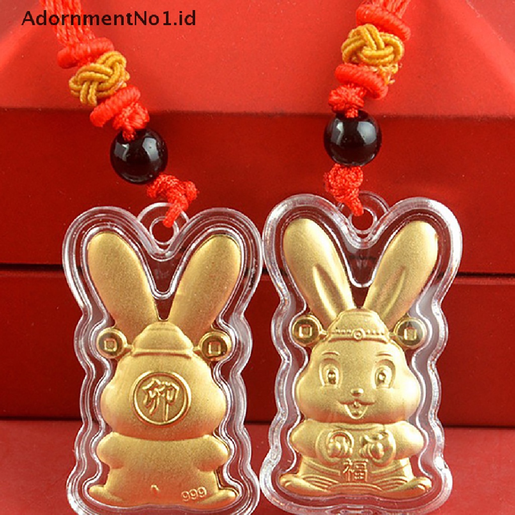 [AdornmentNo1] 2023tahun Kelinci Chinese Commemorative Souvenir Hadiah Shio Kelinci Liontin Mobil Decor Pendant Greeg Gift [ID]