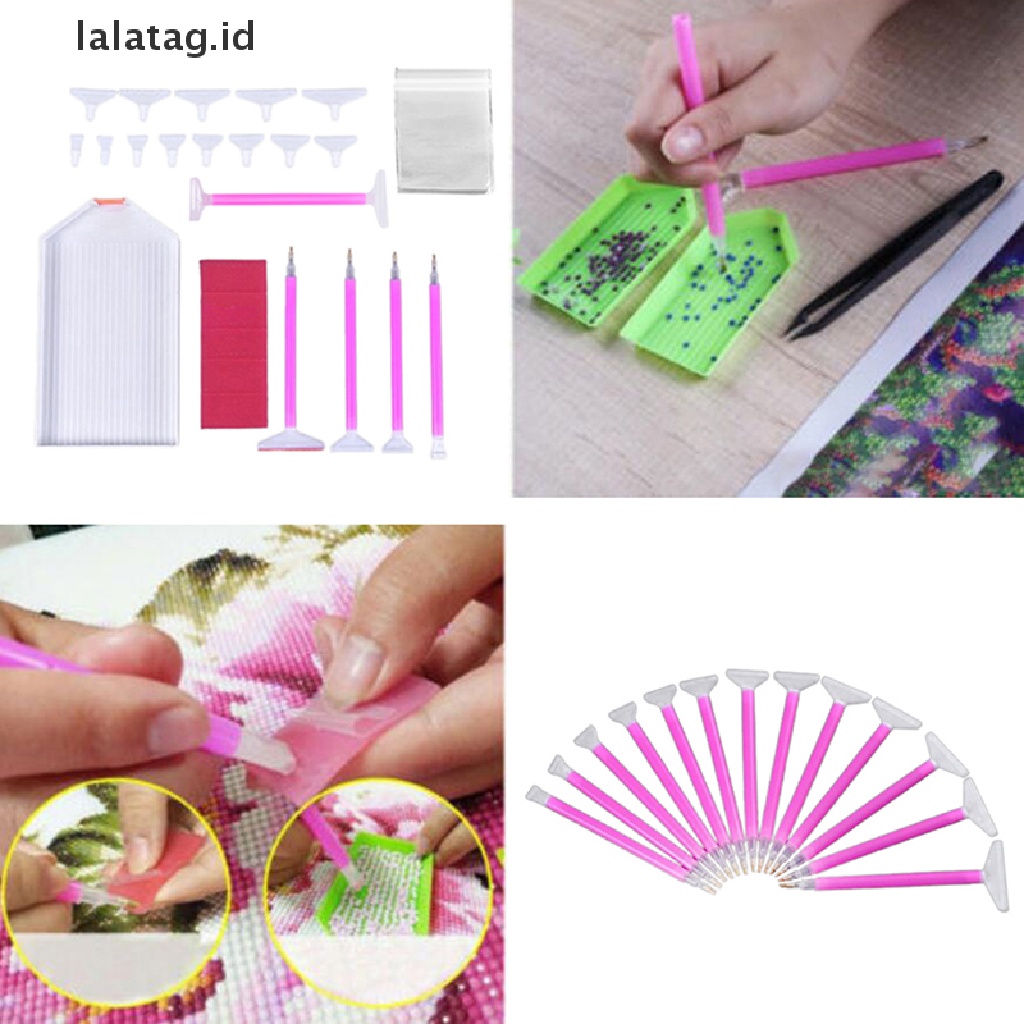 [lalatag] 5d Diamond Paing Aksesoris Kit Kerajinan DIY Berlian Mosaik Pulpen Art Tools [ID]