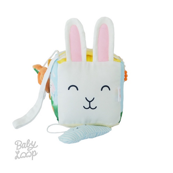 Baby Loop Sensory Cube Music - Mainan Motorik Sensori Babyloop Busy Box Boneka Bunyi Genggam Baby Sensoric Toy Toys