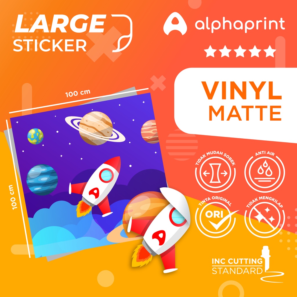 

Sticker Custom Vinyl Matte (Print & Cut)