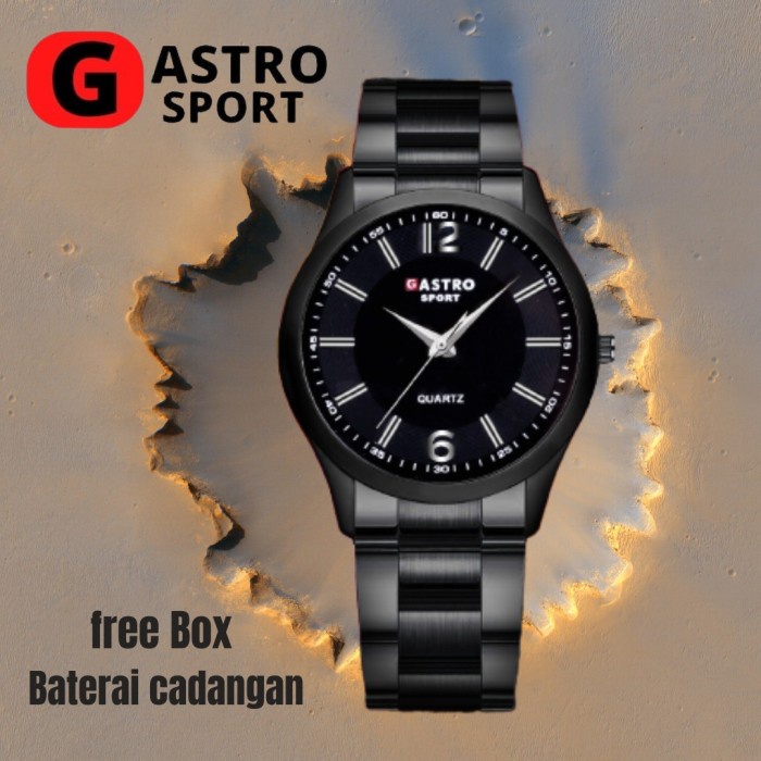 Jam Tangan Gastro 02 Rantai Terbaru Hitam Jam Tangan Pria Keren Best Seller Elegan Diskon Jam Pria P