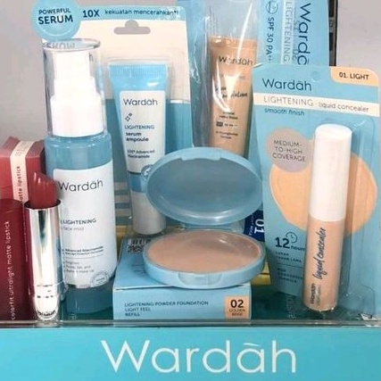 WARDAH Paket Makeup Murah 6in1 /Paker Seserahan Simple/ORIGINAL 100%