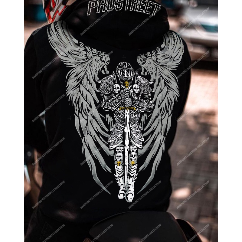 Hoodie Prostreet Dark Guardian Riders Hoodie Motor Racing Guardian Bahan Katun Hoodie Terbaru Keren Size S-M-L-XL-XXL