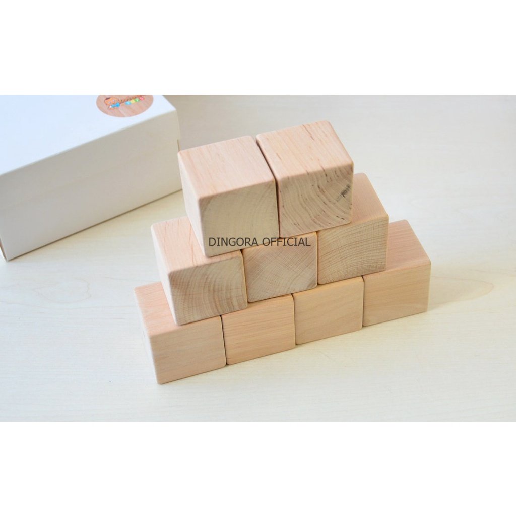 KUBUS KAYU SOLID 2CM x 2cm x 2cm