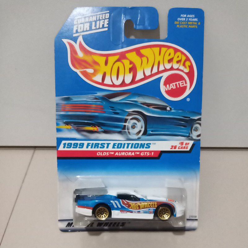 olds aurora gts-1 hotwheels putih gold first