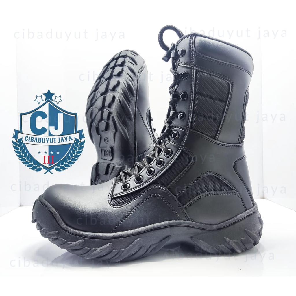 (COD)SEPATU PDL PDH Hitam Boots Pria Boot POLRI TNI Satpam Satpol PP Touring Tracking