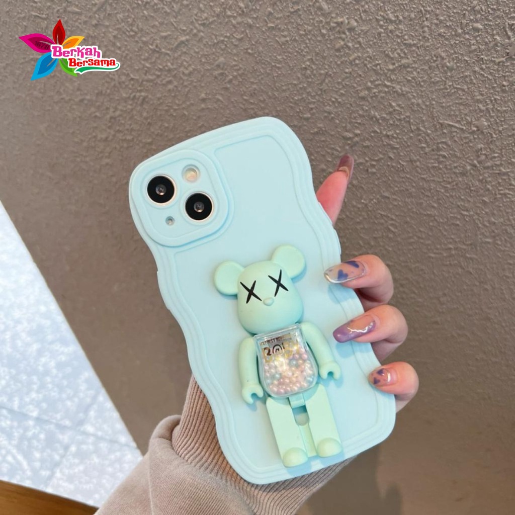 BK SOFTCASE SILIKON WAVE WAVY GELOMBANG WARNA STAND 3D KARAKTER FOR IPHONE 11 12 PRO MAX BB7520