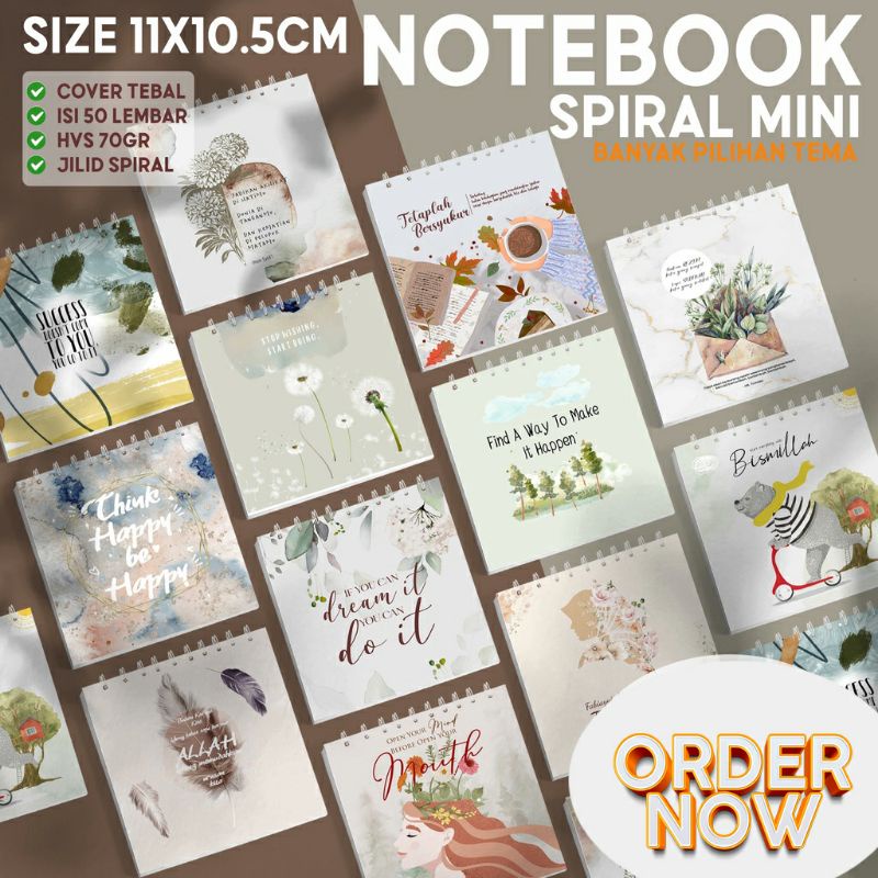 

NOTEBOOK SPIRAL | BLOCKNOTE MINI | BUKU CATATAN MINI