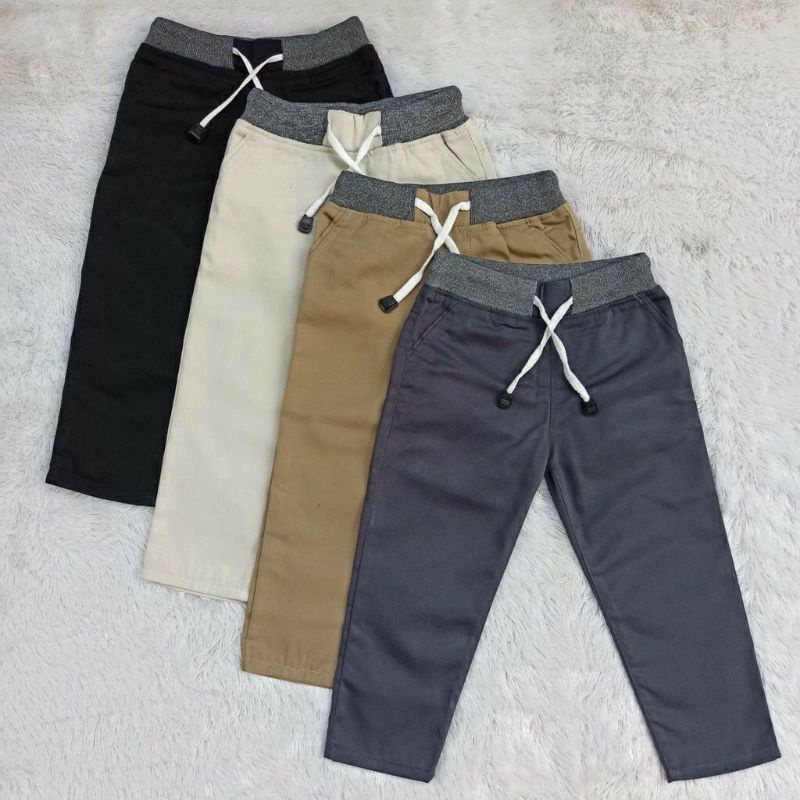 Celana Panjang Anak laki laki harian chinos murah umur 6 7 8 9 10 11 12 tahun bahan katun twill