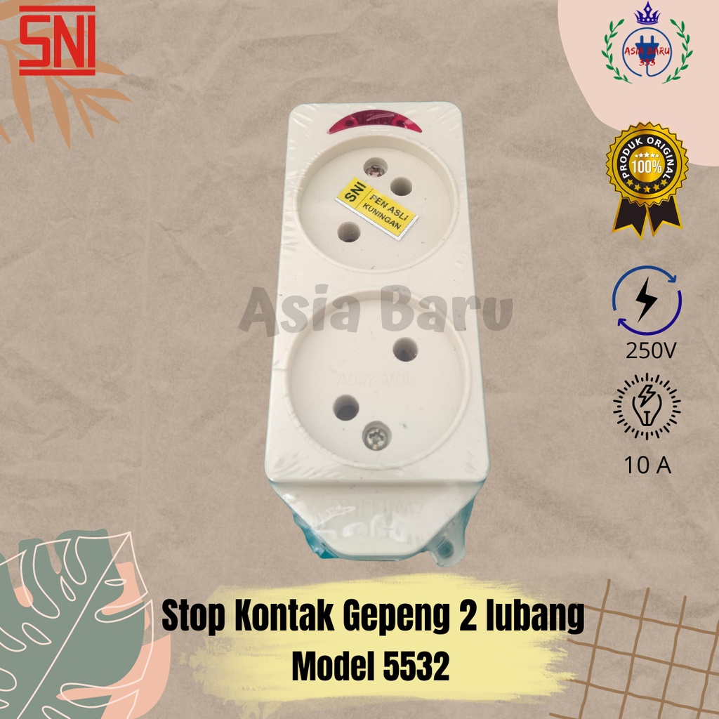 Stop Kontak Gepeng 2 Lubang