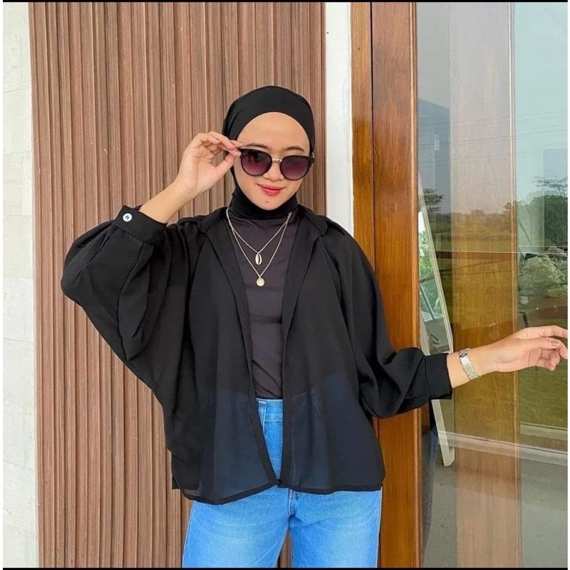 MUMTAZA CARDI CARDIGAN ZOLLA BATWING OUTER ATASAN BAHAN CERUTI PREMIUM