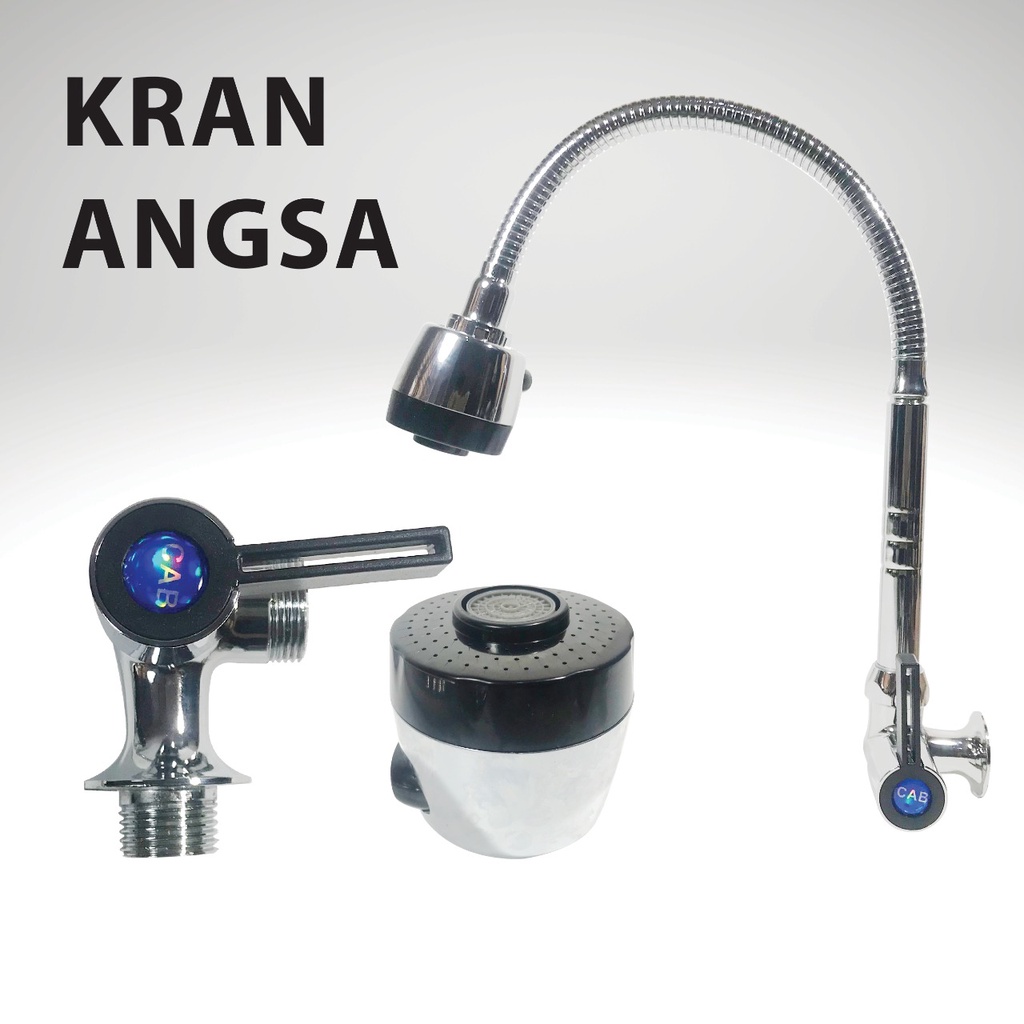 Kran Cuci Piring Angsa Fleksibel Stainless CAB