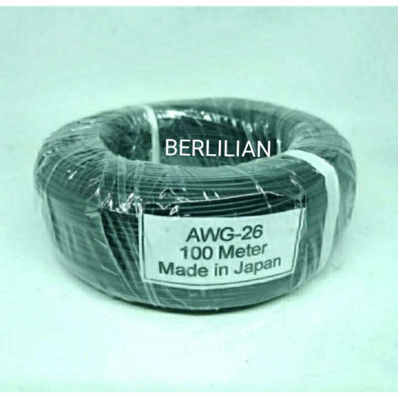 Kabel awg26 1rol panjang 100meter serabut tembaga putih