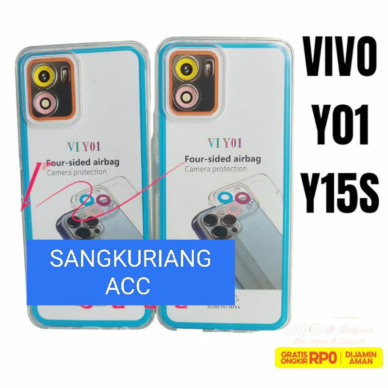 Softcase Slicon Bening Transparan hp VIVO Y01/Y15S Casing bening terbaru