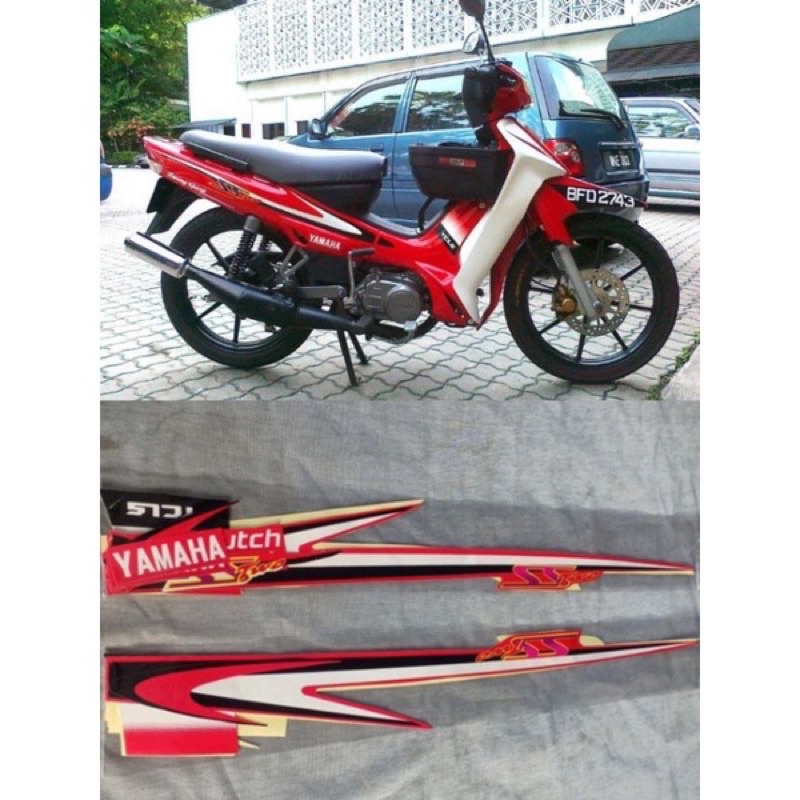STIKER STRIPING FIZ R SS TWO MERAH