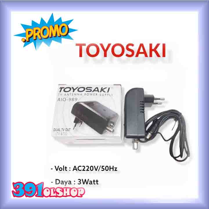 Power Supply Antena TV Booster Toyosaki AIO 989 Adaptor Antena TV Toyosaki