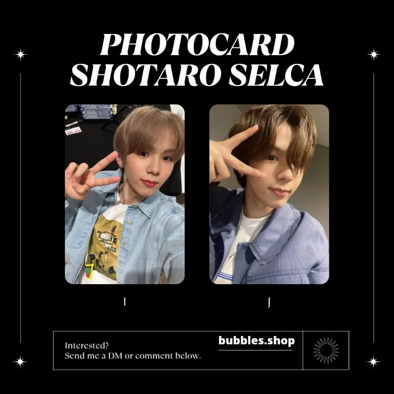 PHOTOCARD UNOFFICIAL SHOTARO NCT SELCA