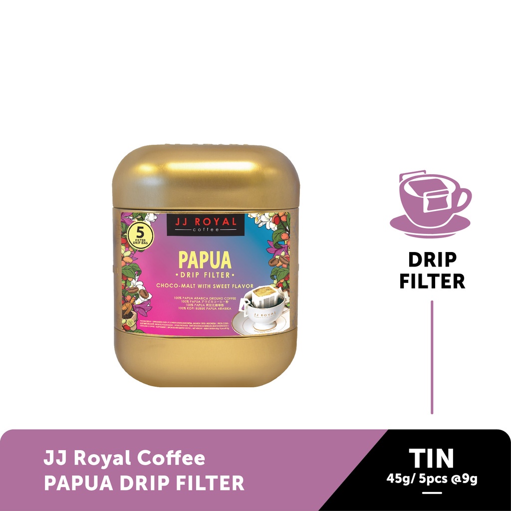 

JJ Royal Coffee Papua Arabica Drip Tin 45 gr