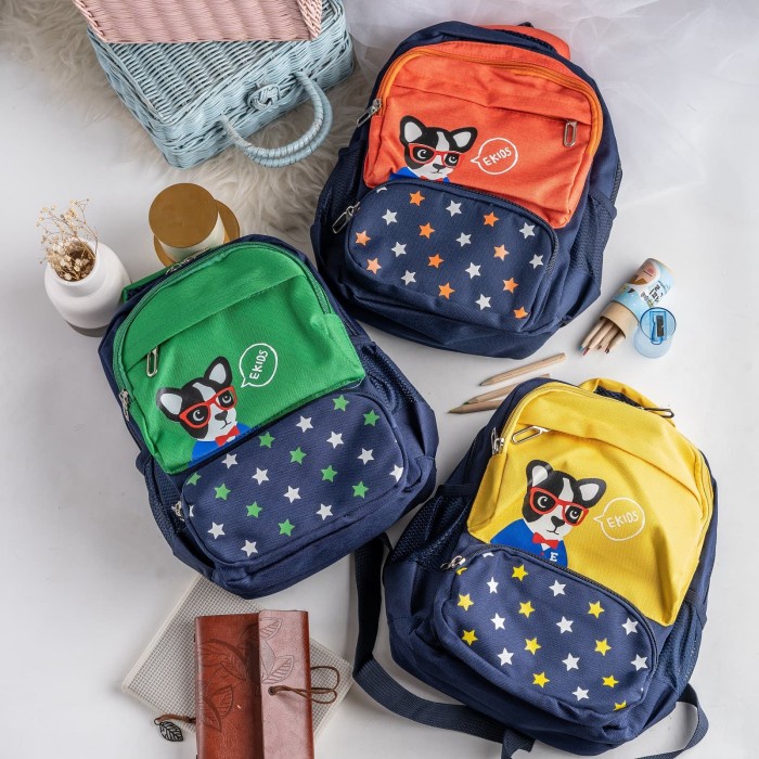 ARAMI Kid School Bag Animal Print Tas Sekolah Anak Waterproof Green