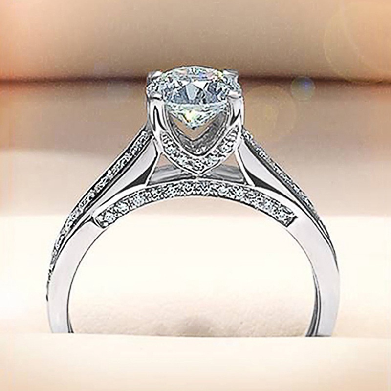 Fashion Dikontrak Wanita Cincin Dengan Cubic Zirconia Dainty Pernikahan Pertunangan Aksesoris Serbaguna Desain Perhiasan