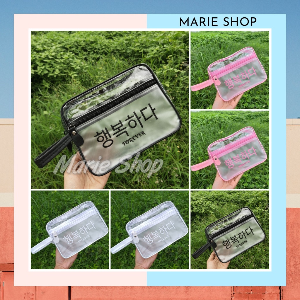 [FOREVER KOREA] POUCH - POUCH LUCU - POUCH MIKA - HAND BAG MIKA - TAS MIKA TRANSPARANT - TAS LUCU - 