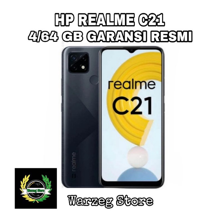 HP REALME C21 4/64 GB - REALMI C 21 RAM 4GB ROM 64GB GARANSI RESMI