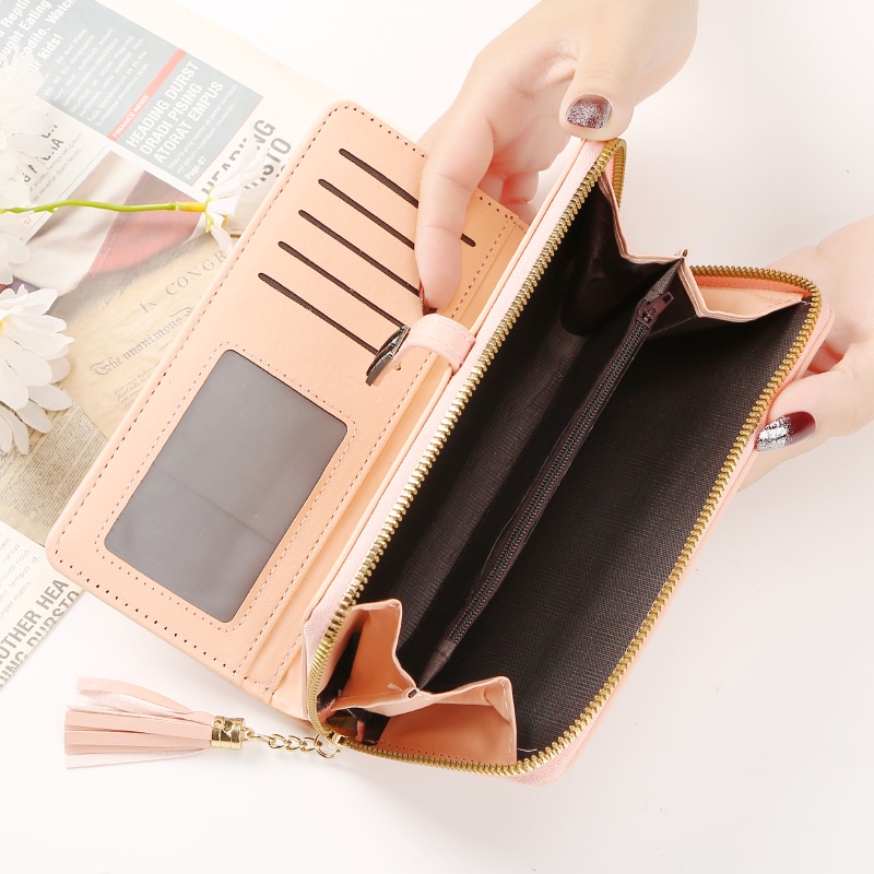 AND / COD / Dompet Panjang Wanita Import Dompet Wanita Zipper Dompet Jalan Cewek Kasual Dompet Perempuan Dewasa Murah D86