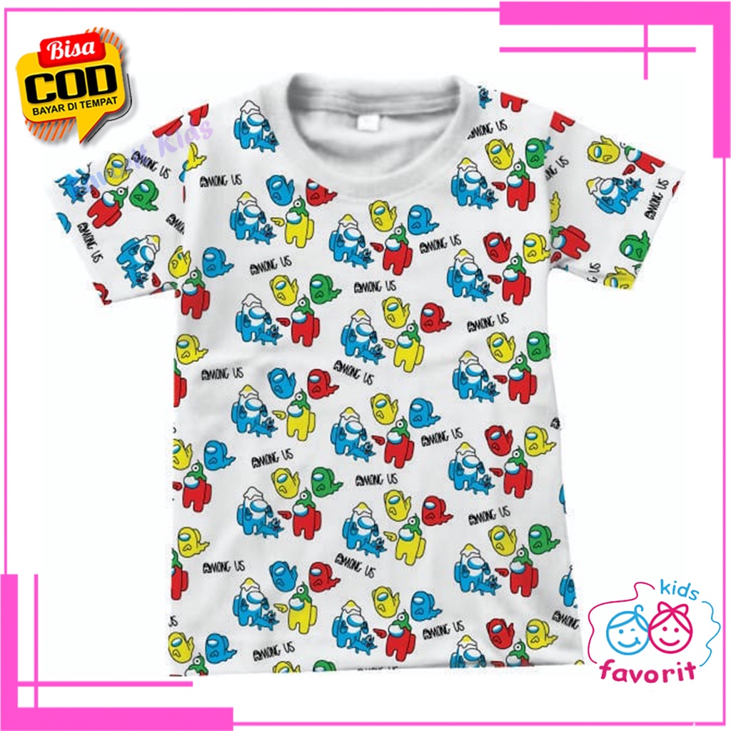 Favorit kids kaos anak anak | baju kaos atasan lengan pendek anak laki laki dan perempuan usia 1-10TH