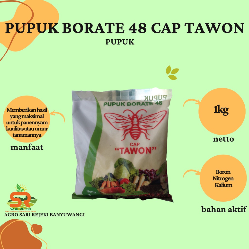 PUPUK BORATE 48 1KG CAP TAWON BORON
