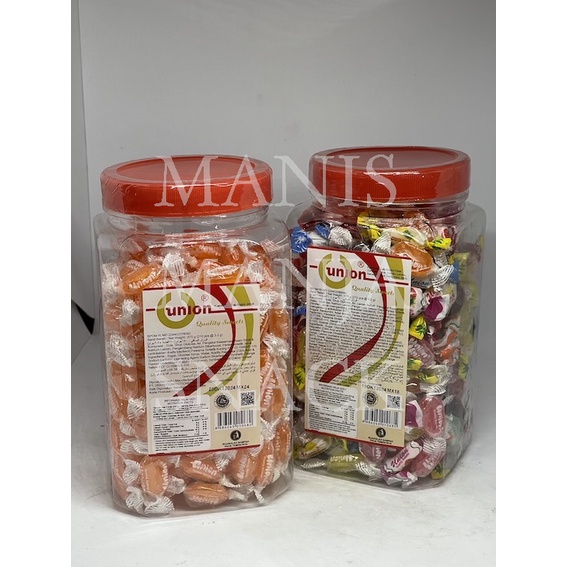 

Permen Kembang Gula Union Candy Aneka Rasa Buah Toples isi 210 pcs