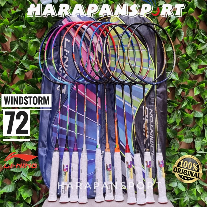 Raket Raket Badminton Lining Windstorm 72 Original 100%