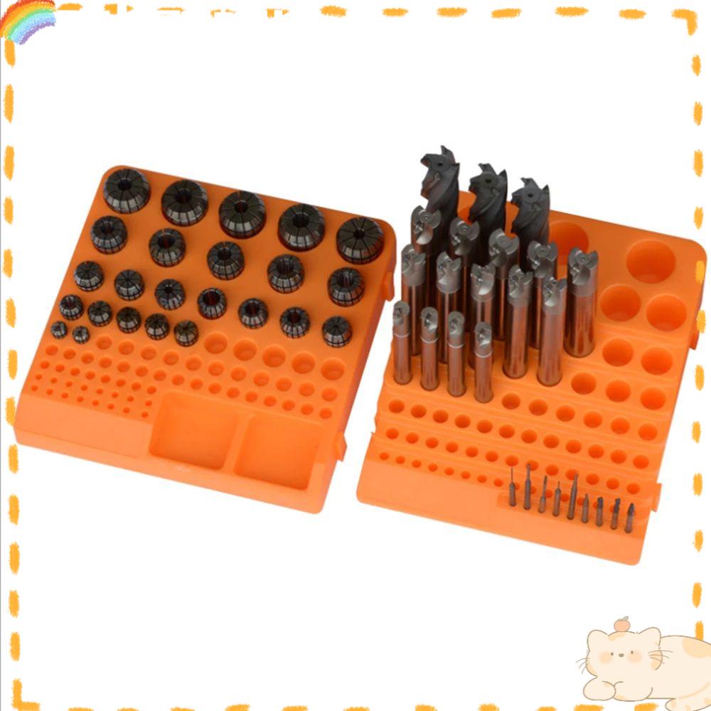 Solighter Drill Organizer Kotak Penyimpanan Profesional Hemat Ruang Rak Bor Alat Bubut CNC Drill Bit Holder