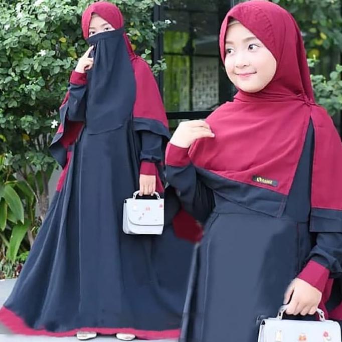 [VJG] SHALIHA SYARI KIDS MOSSCRAPE Gamis Anak 9-12 tahun Perempuan Gamis Anak Murah Kekinian Tanggun