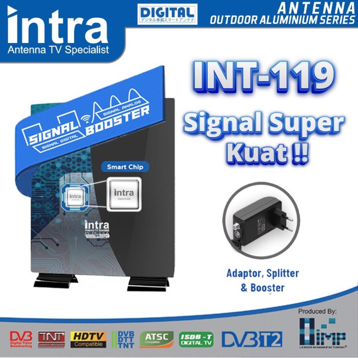 Antena Antena Tv Digital Analog Indoor Outdoor Int 118 Led