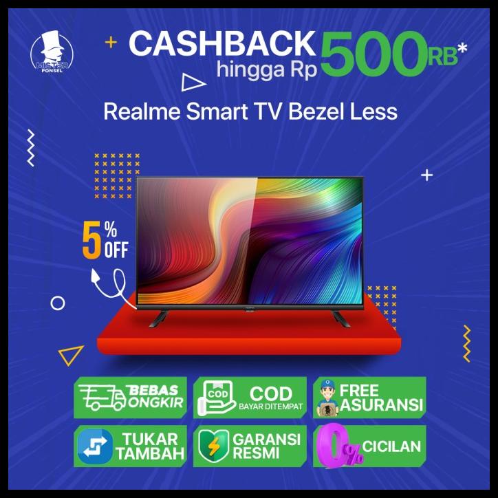 Realme Smart Tv 32" - 43" - 50" Inch Garansi Resmi Realme Android Tv