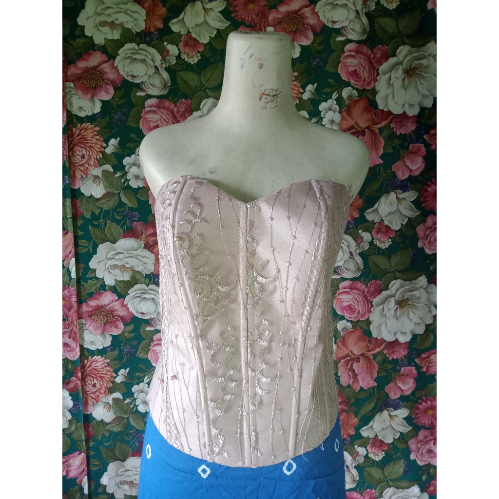 BUSTIER KAMISOL BROKAT SATIN LONGTOSO KEMBEN /KORSET/DALEMAN KEBAYA TULANG 8