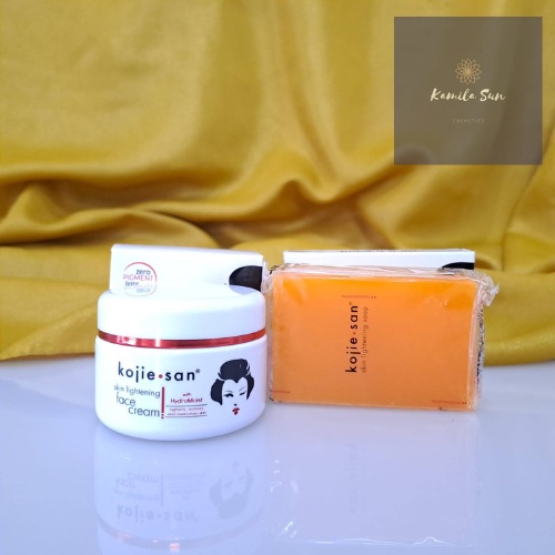 PAKET 2 IN 1 KOJIE SAN PENGHILANG FLEK HITAM BPOM/paket sabun & cream kojie san/skincare murah BPOM