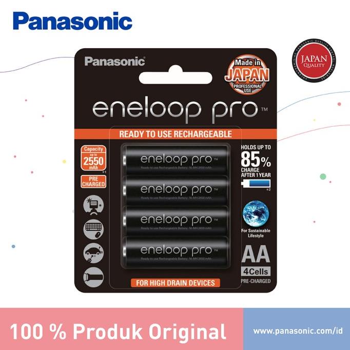 PANASONIC ENELOOP PRO BATERAI RECHARGEABLE AA 4PC BATTERY ENELOOP PRO