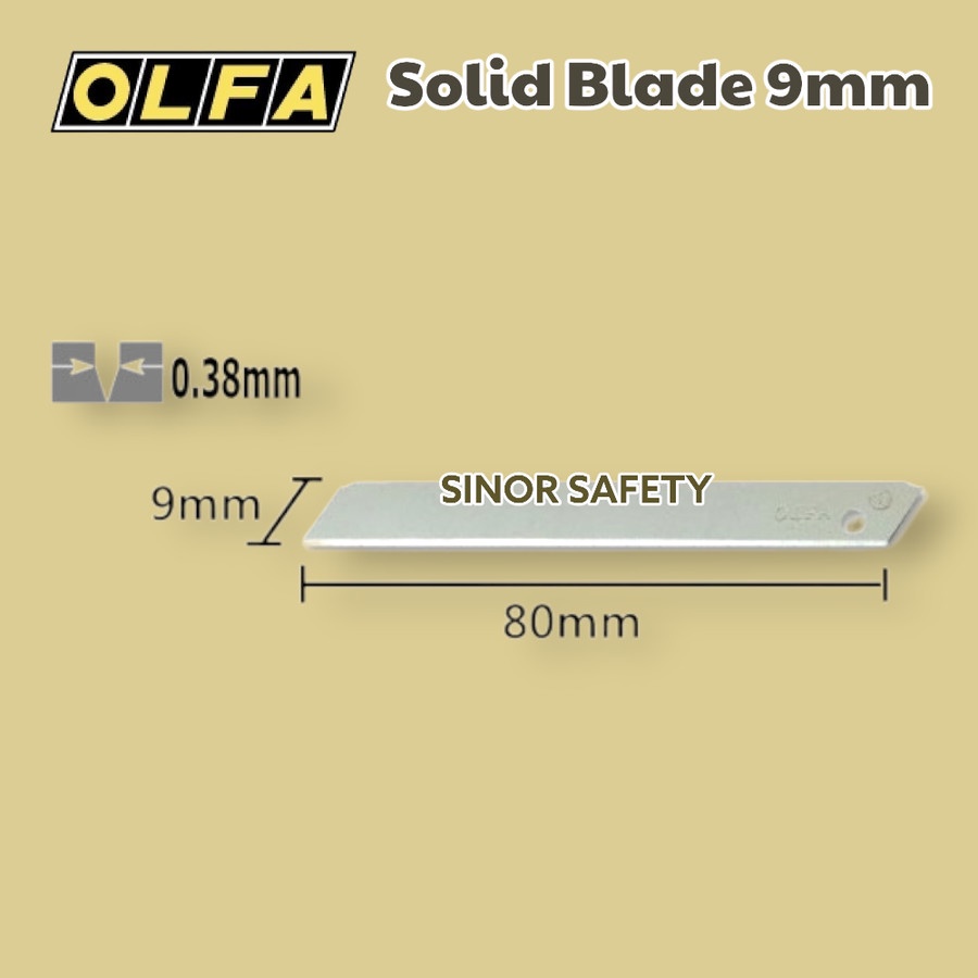 Olfa Cutter REFILL AB-SOL-50 Solid Blade 9 mm 50 pcs Per Pack