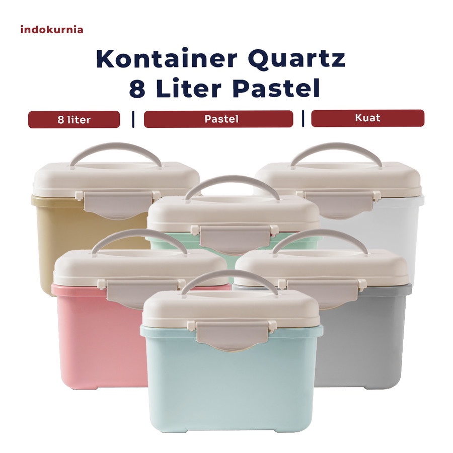 IK - KONTAINER BOX QUARTS PASTEL 8 LITER CONTAINER PICNIC BOX STORAGE