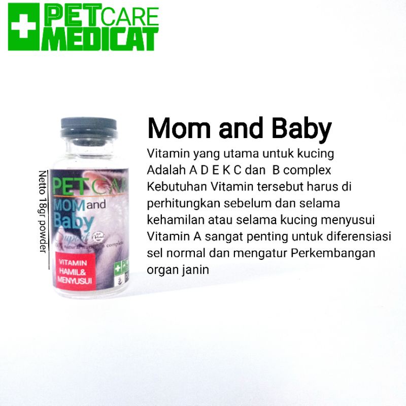 vitamin kucing hamil dan menyusui petcare Mom and baby vitamin kucing hamil vitamin kucing menyusui