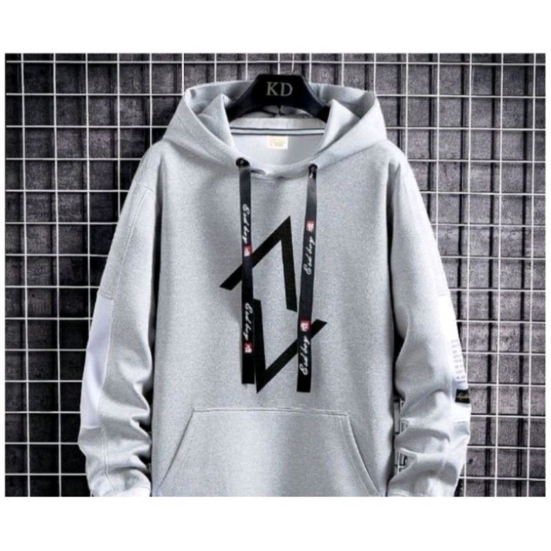 Sweatee Pria Remaja Dewasa Cowo Hoodie Fleece AV black, White, Grey bisa [COD]
