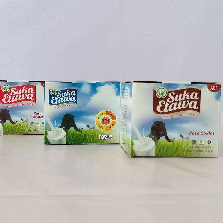 

>XC26619< Susu Kambing Etawa - Suka Etawa Sachet Vanilla Coklat Strewberry Jahe