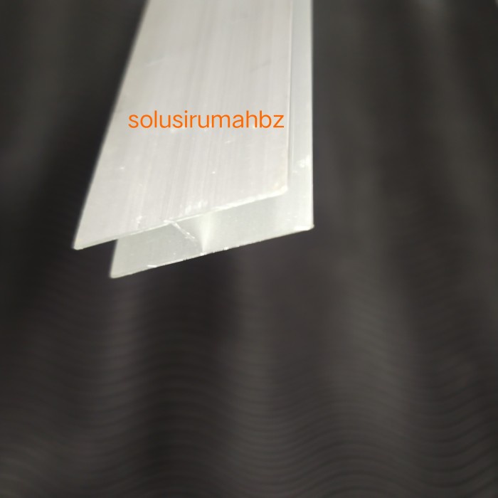 aluminium H sama sisi per10cm panjang potongan custom 30x7mm kanopi