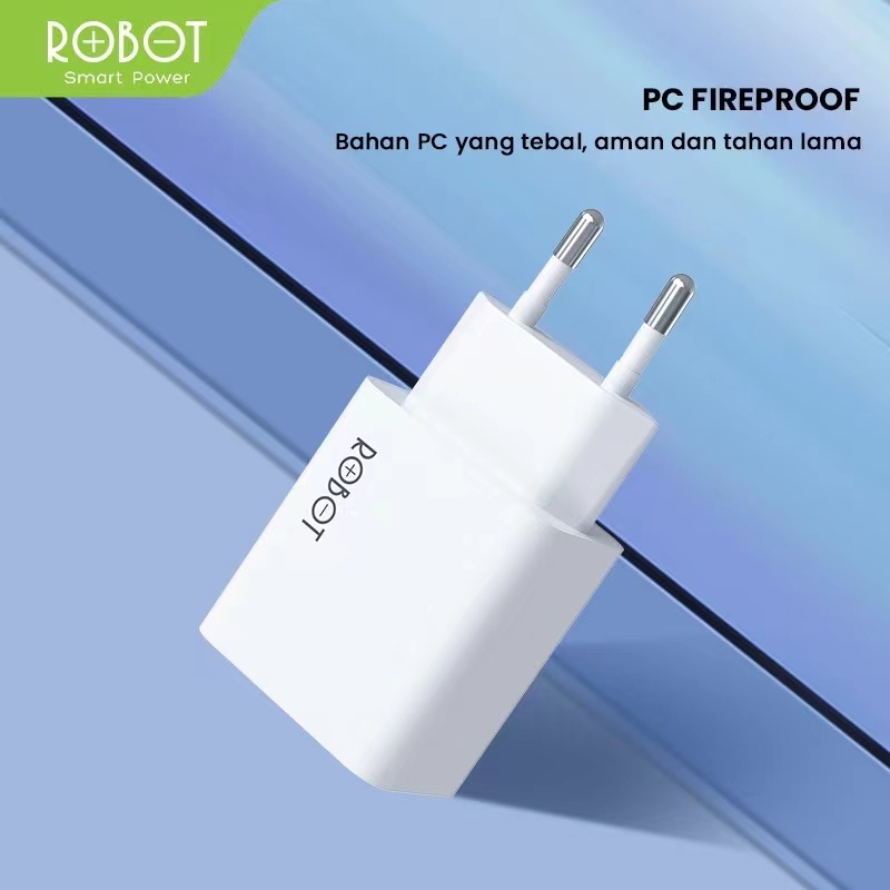 Charger 18W 3A ROBOT Rt-F1 Fast Charging Single Port ORIGINAL - Garansi Resmi 1 Tahun
