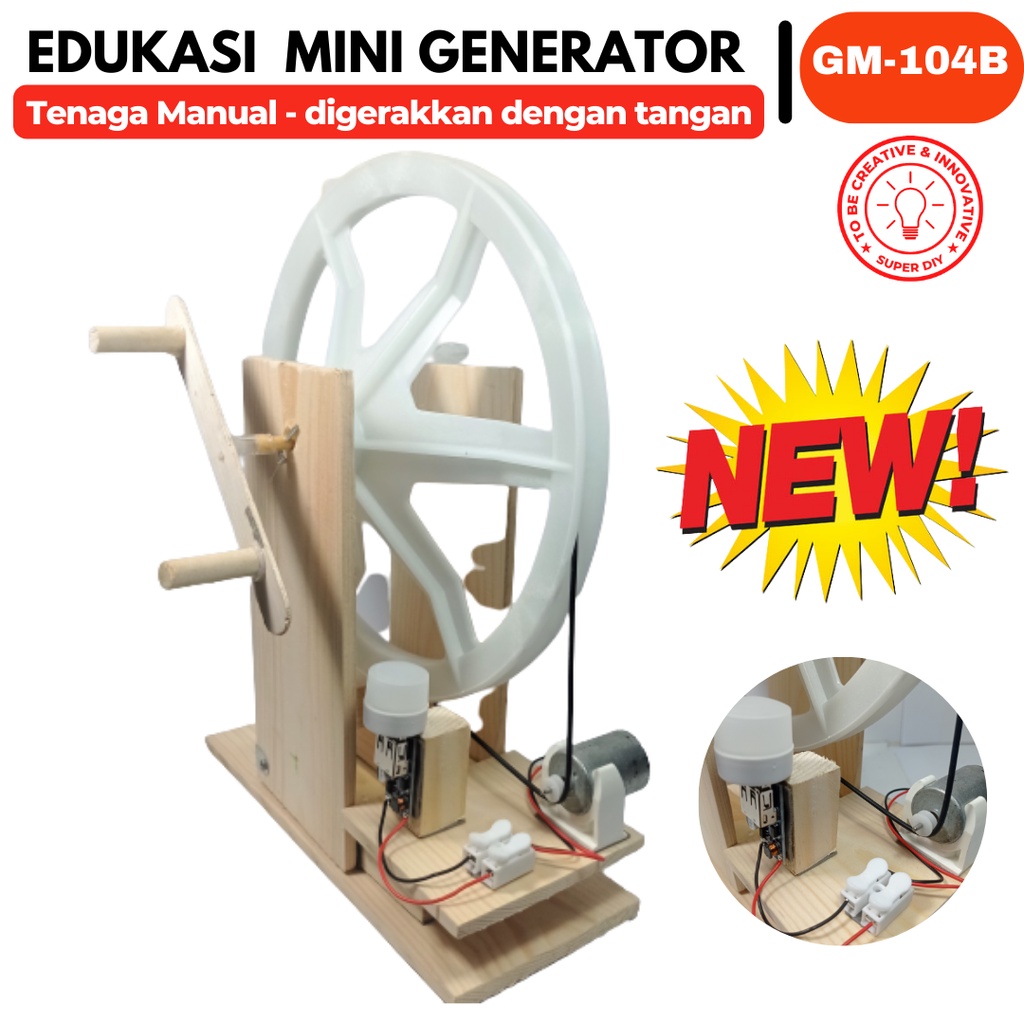 DINAMO MOTOR DC 12 VOLT UNTUK GENERATOR MINI SEDERHANA PRAKTIKUM PRAKARYA DAN DIY MOTOR DC RF3292